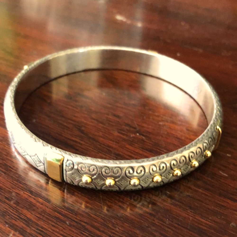 Brighton Two tone studded Bangle Bracelet